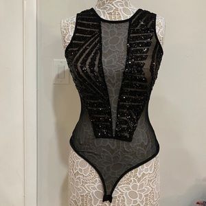 Entry Sequin Chiffon Leotard